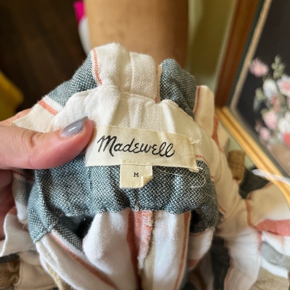 Madewell linen blend paper bag waist pants EUC M - Picture 3 of 6